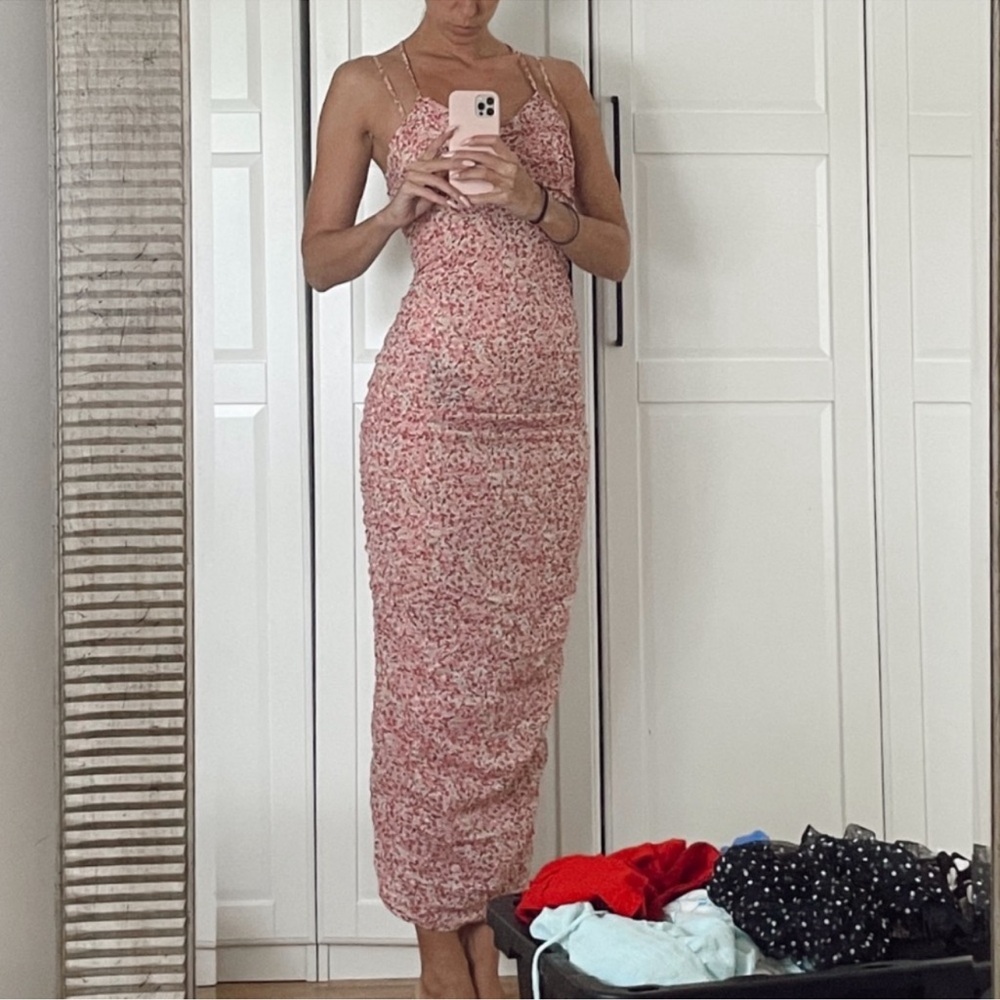 Floral Pink Maxi Dress